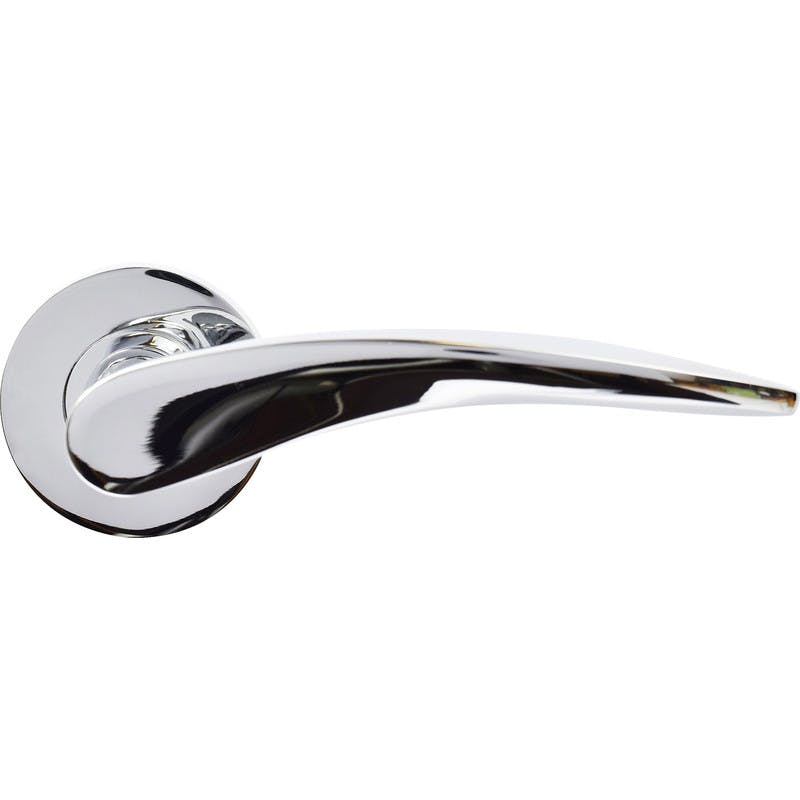 Jigtech Vecta Lever On Rose Handle Polished Chrome