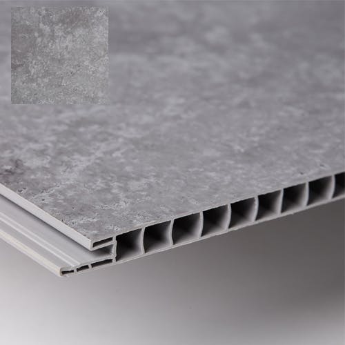 Storm Shower Panel - 1000mm x 2400mmm x 10mm Concrete Effect - For Bathrooms/ Showers