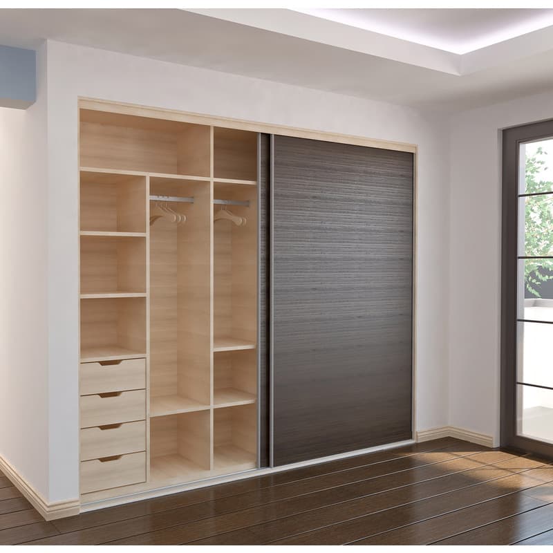 Coburn Celantur 50 Wardrobe System 3000mm Trackset 3 Door (Set) in Silver Nylon/Aluminium