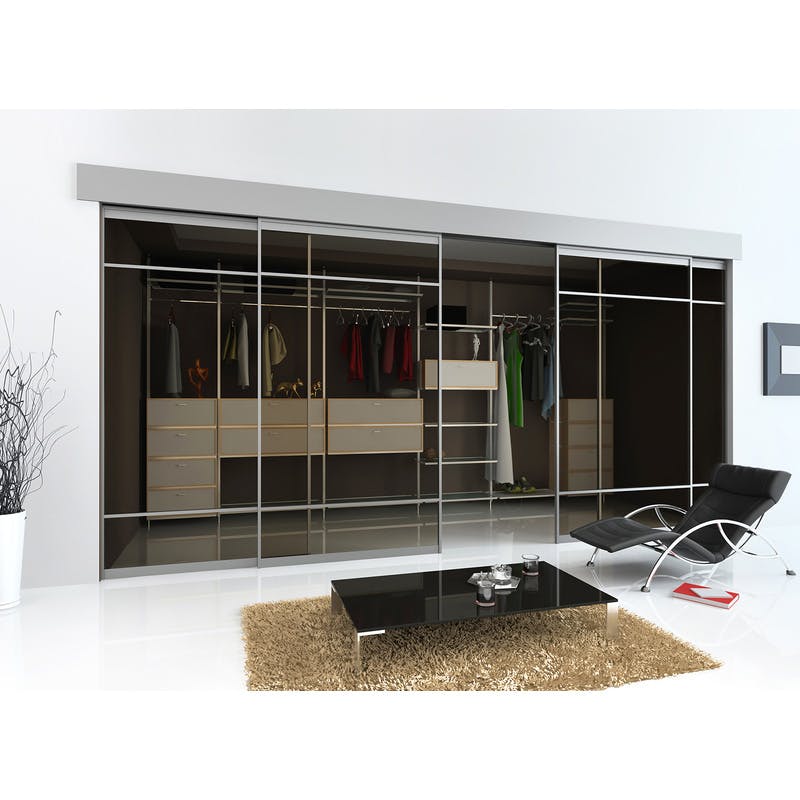 Coburn Double 60 Three-Door System 2.4m opening (Set) in Silver/Other Aluminium/Nylon