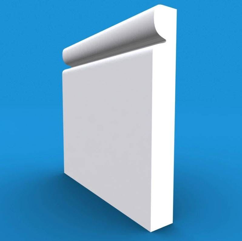 Reveal MDF White Primed Skirting Board 4200mm x 70mm x 18mm