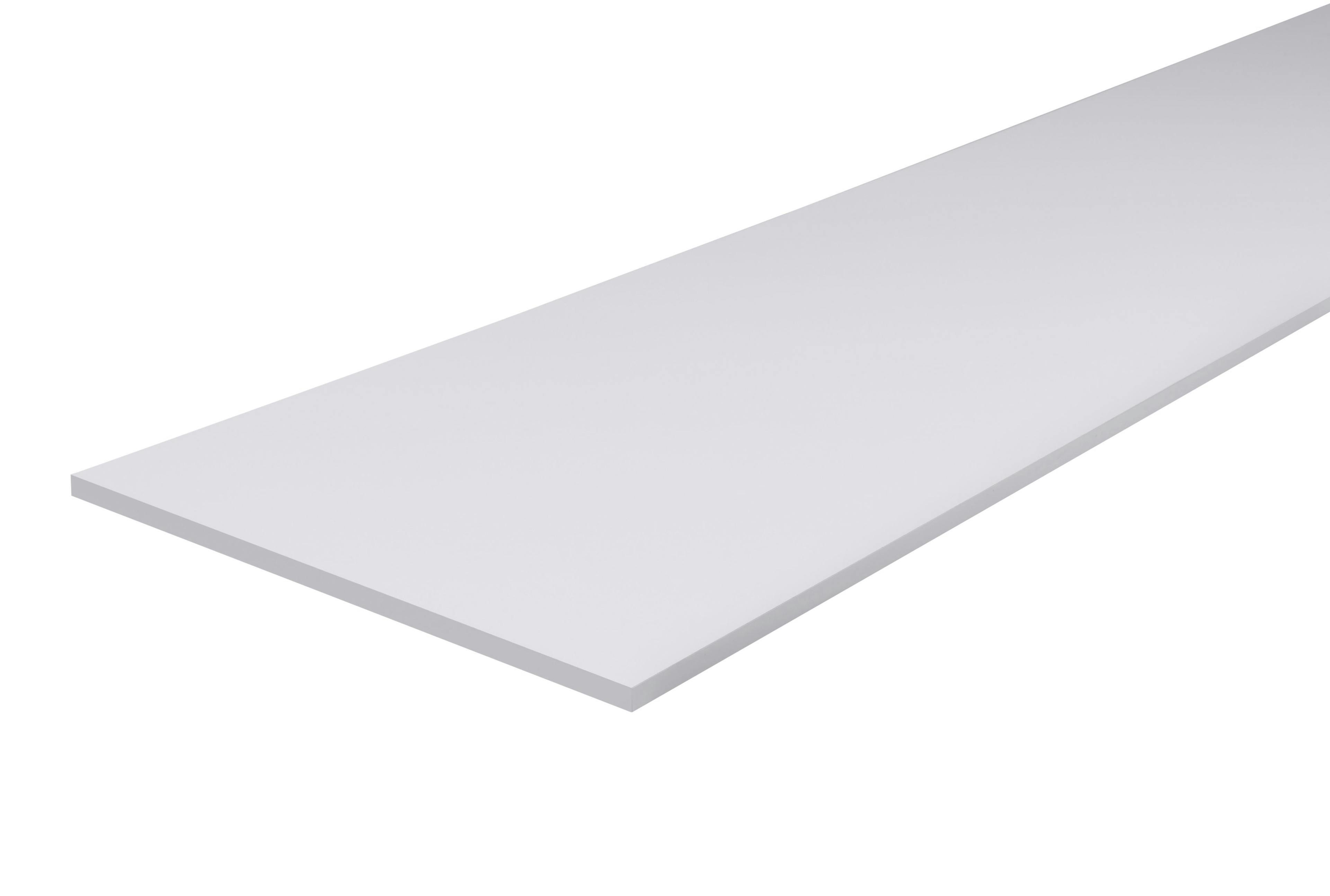 White Fully Edged Chipboard Furniture Board, (L)1.2M (W)300mm (T)18mm