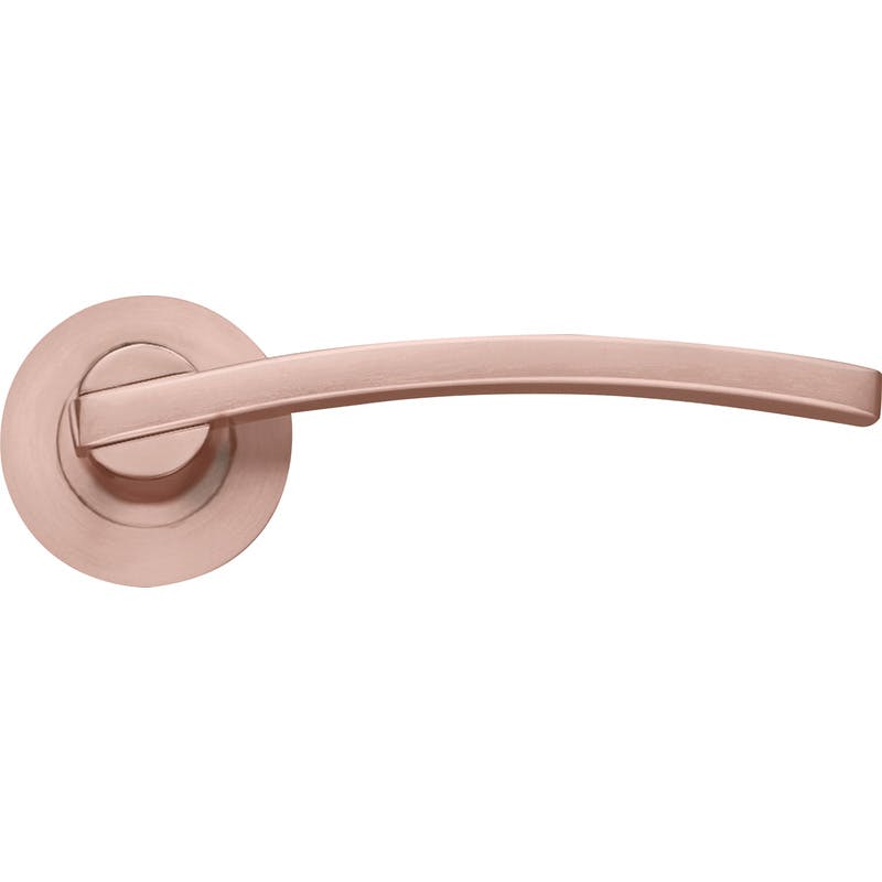 Stanza Adria Lever on Rose Door Handles Gold (Pair) in Tuscan Rose