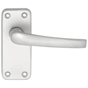 Contract Satin Aluminium Latch Door Handle - 3 Pairs