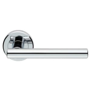 Serozzetta Philadelphia Polished Chrome Round Rose Door Handle - 1 Pair