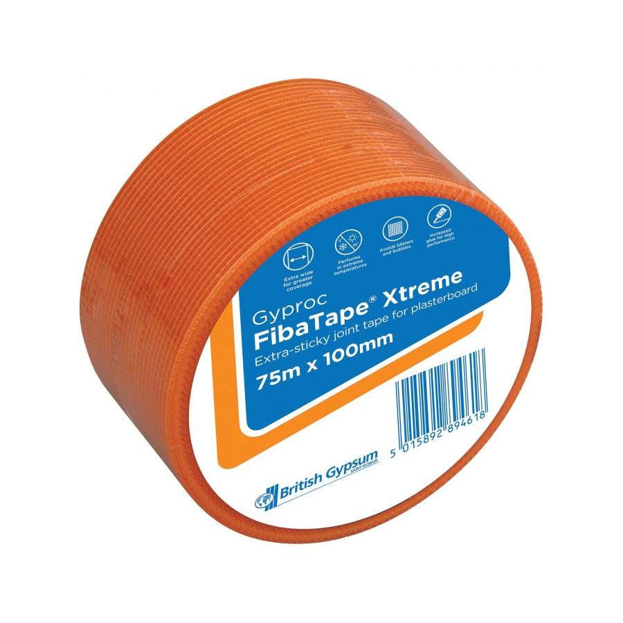 Gyproc FibaTape Extreme Xtrawide Drywall Joint Tape 75m x 100mm - Box of 6 5200877525