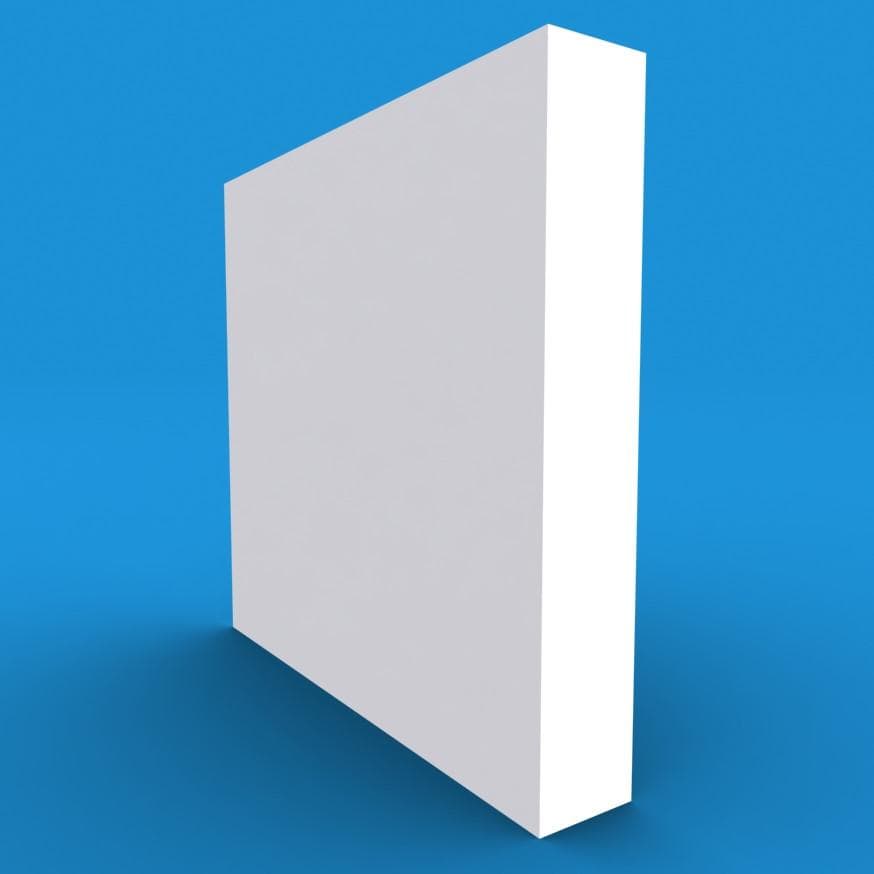 Square Edge MDF White Primed Skirting Board 4200mm x 120mm x 18mm